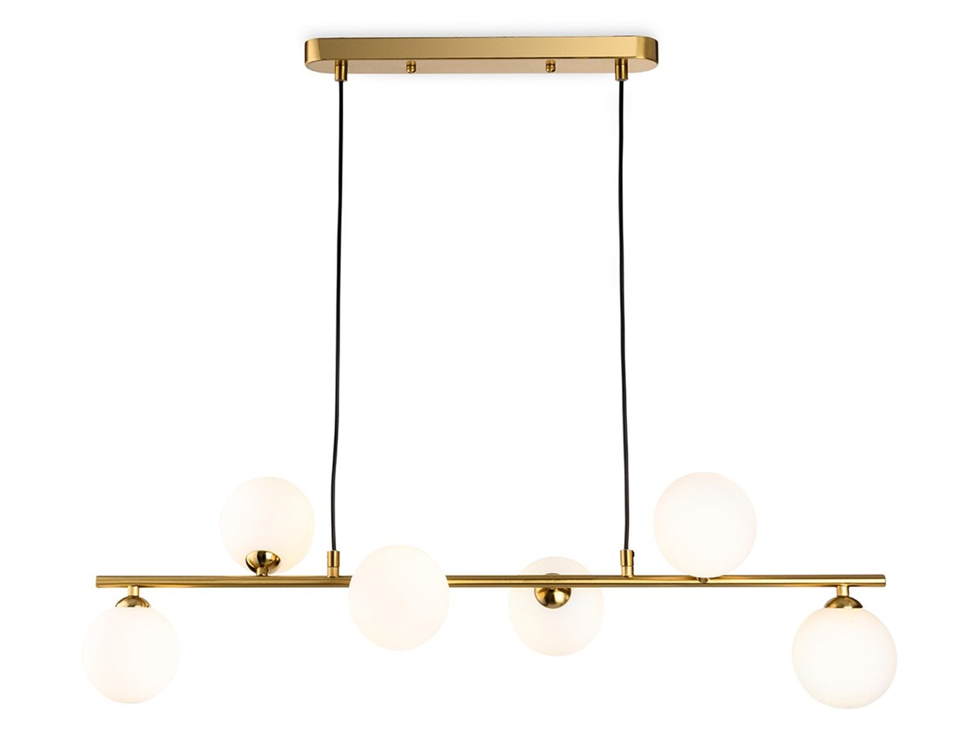 Lando 6 Light Pendant- Brushed Brass/ Chrome