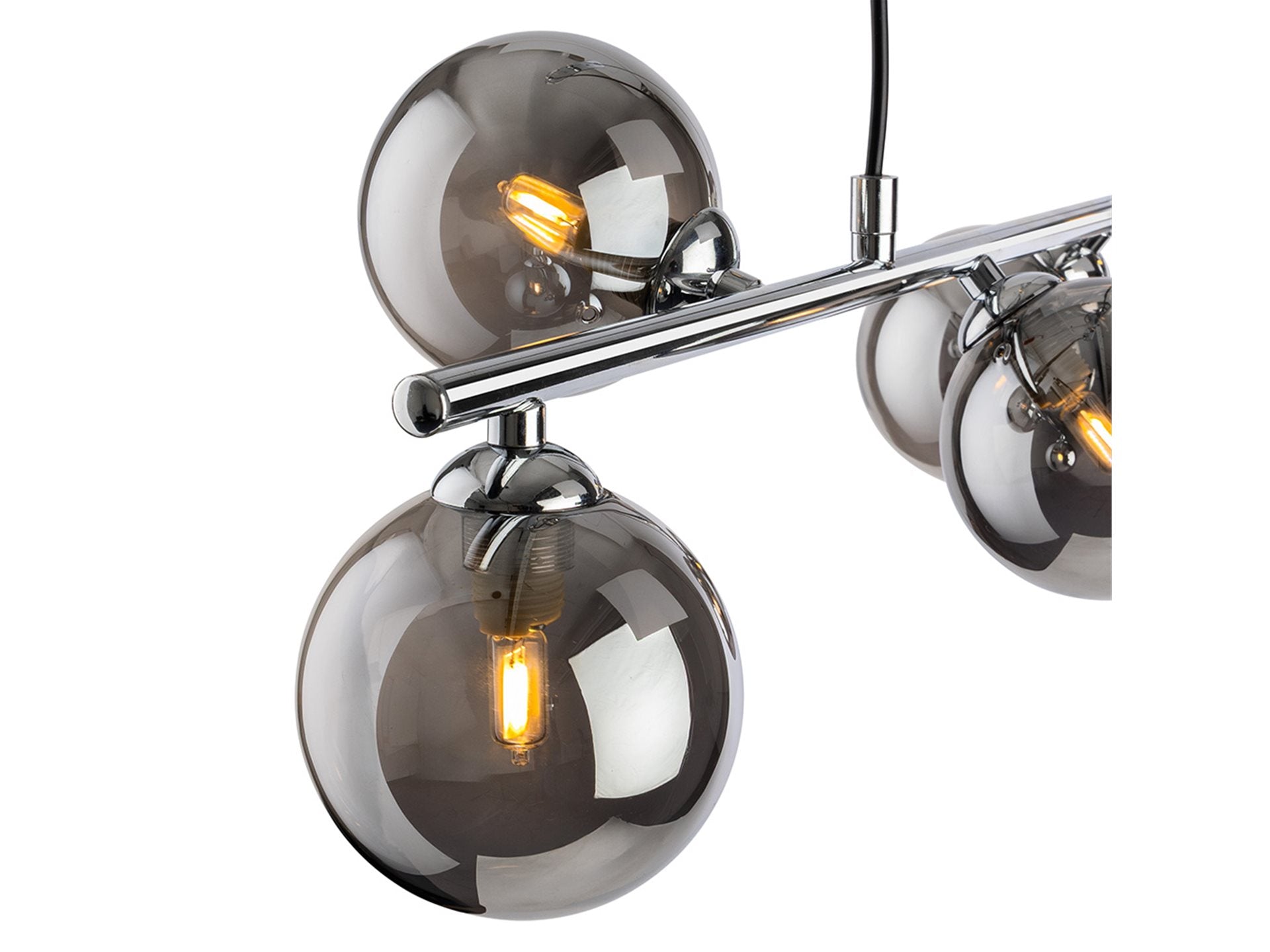Lando 6 Light Pendant- Brushed Brass/ Chrome