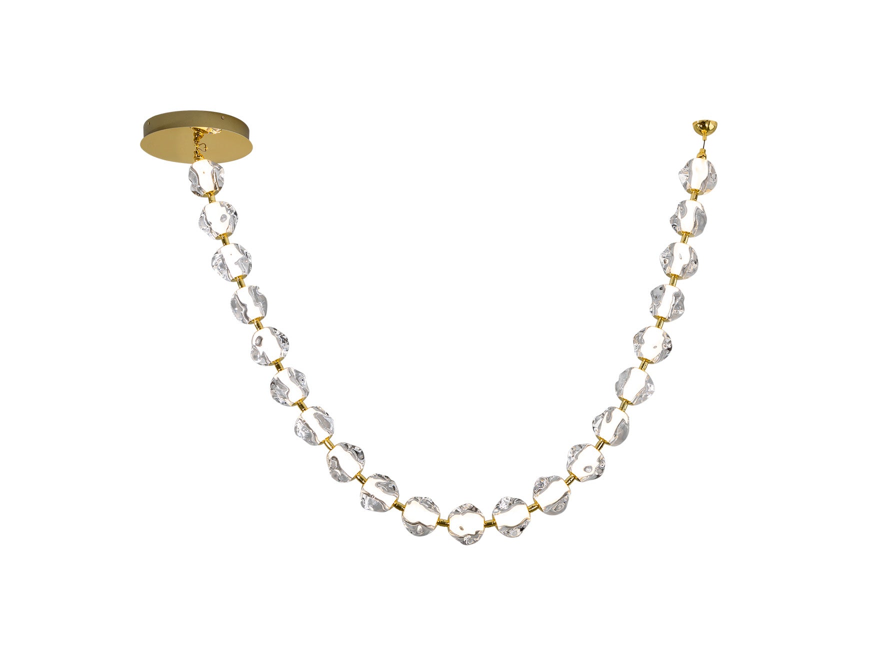 ZARIA II 21/29 Light Ceiling Light- Gold/ Clear, Bronze/Amber Finishes
