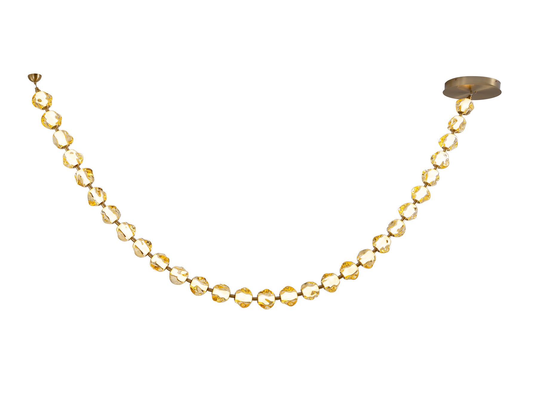 ZARIA II 21/29 Light Ceiling Light- Gold/ Clear, Bronze/Amber Finishes