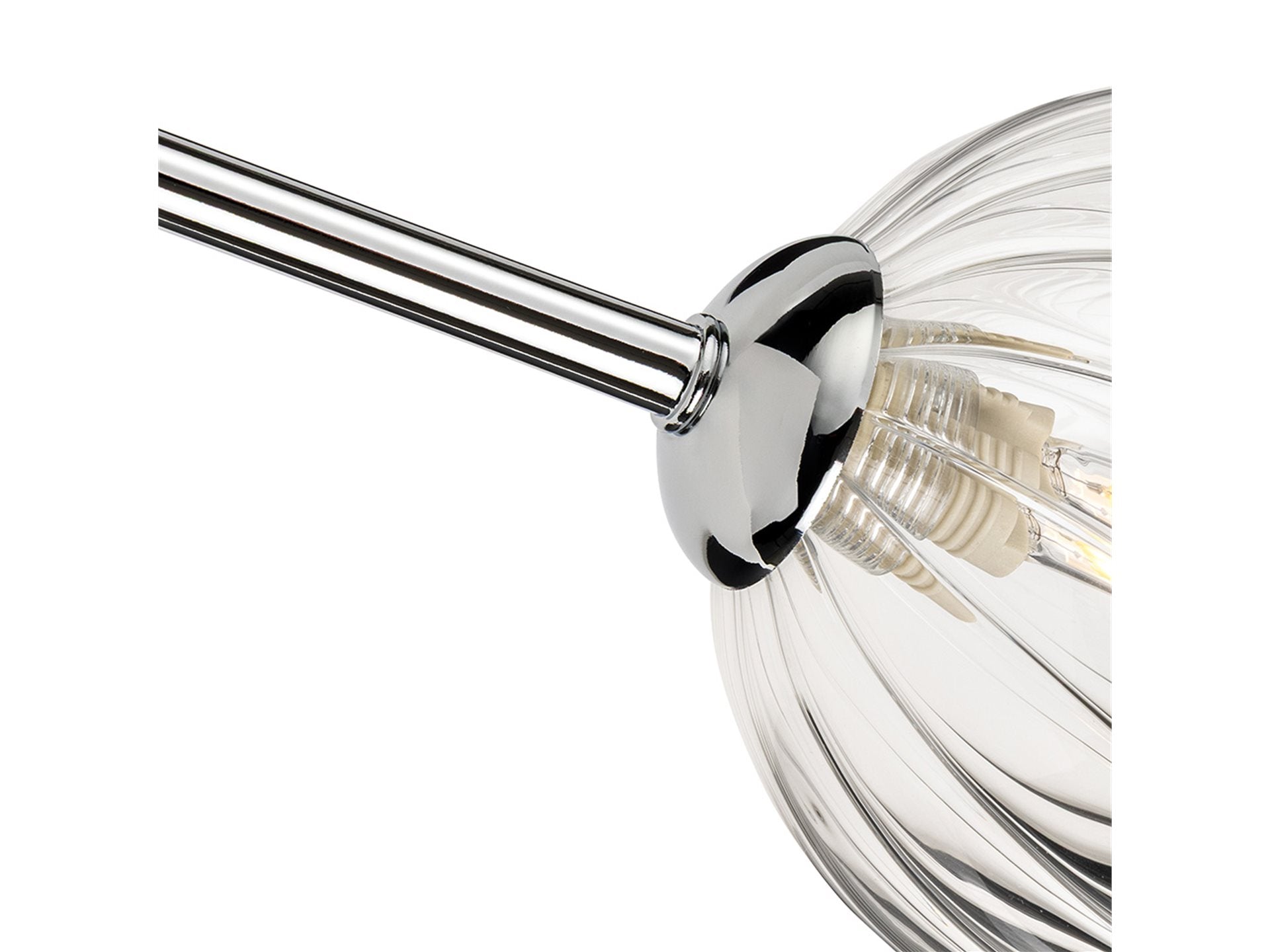 Atom 4/6Lt Flush Ceiling Light- Brass/ Chrome Finishes