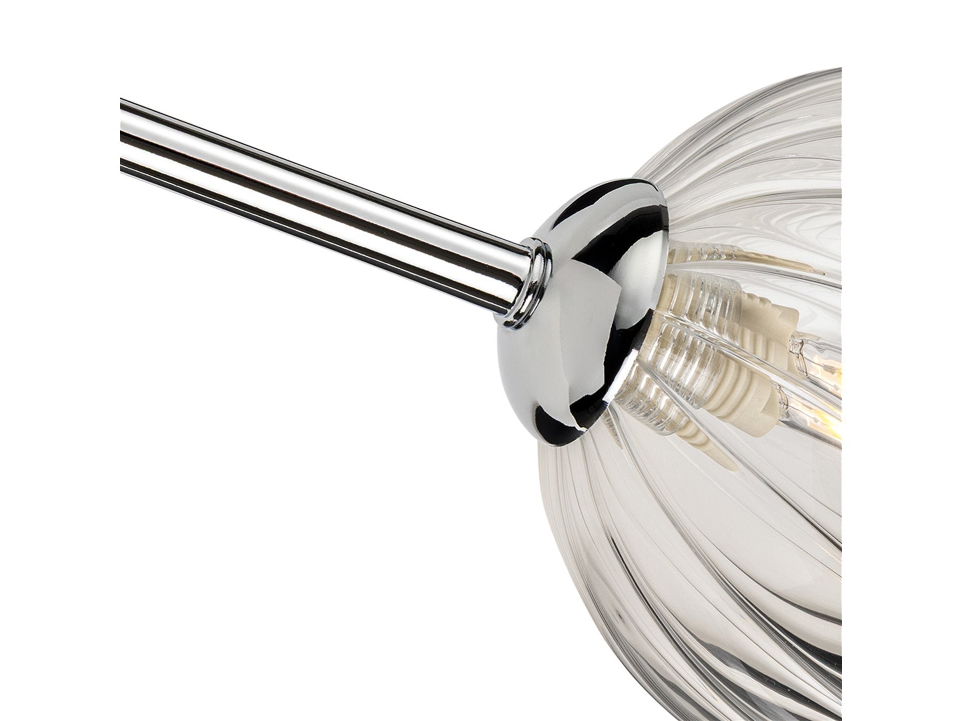 Atom 4/6Lt Flush Ceiling Light- Brass/ Chrome Finishes