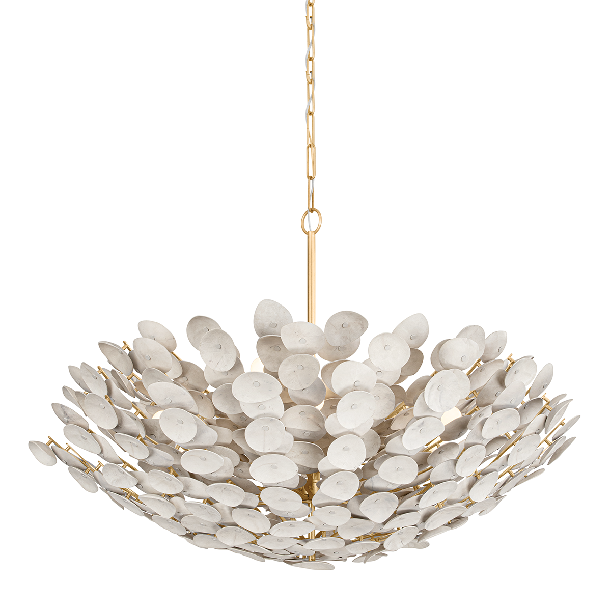 Aimi 9/12Lt Chandelier - Vintage Gold Leaf