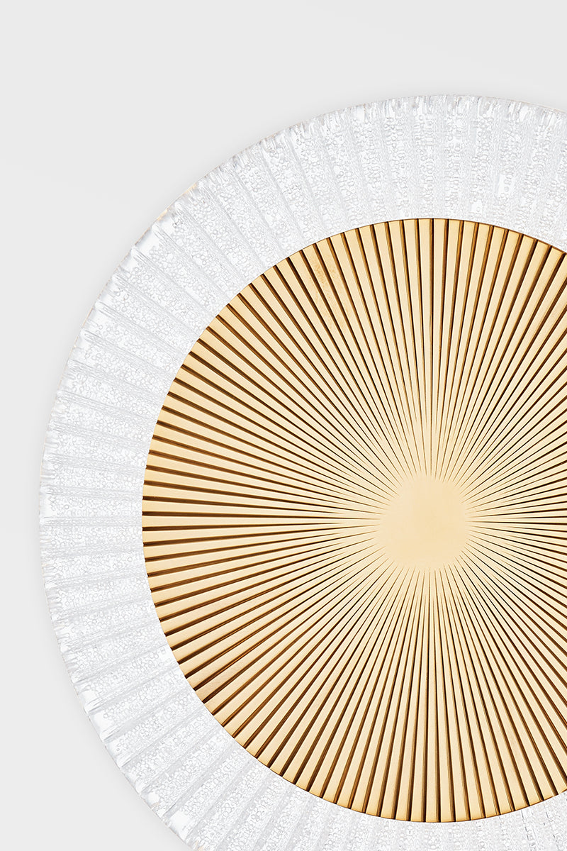 Topaz Integral LED Semi Flush - Brass/Nickel