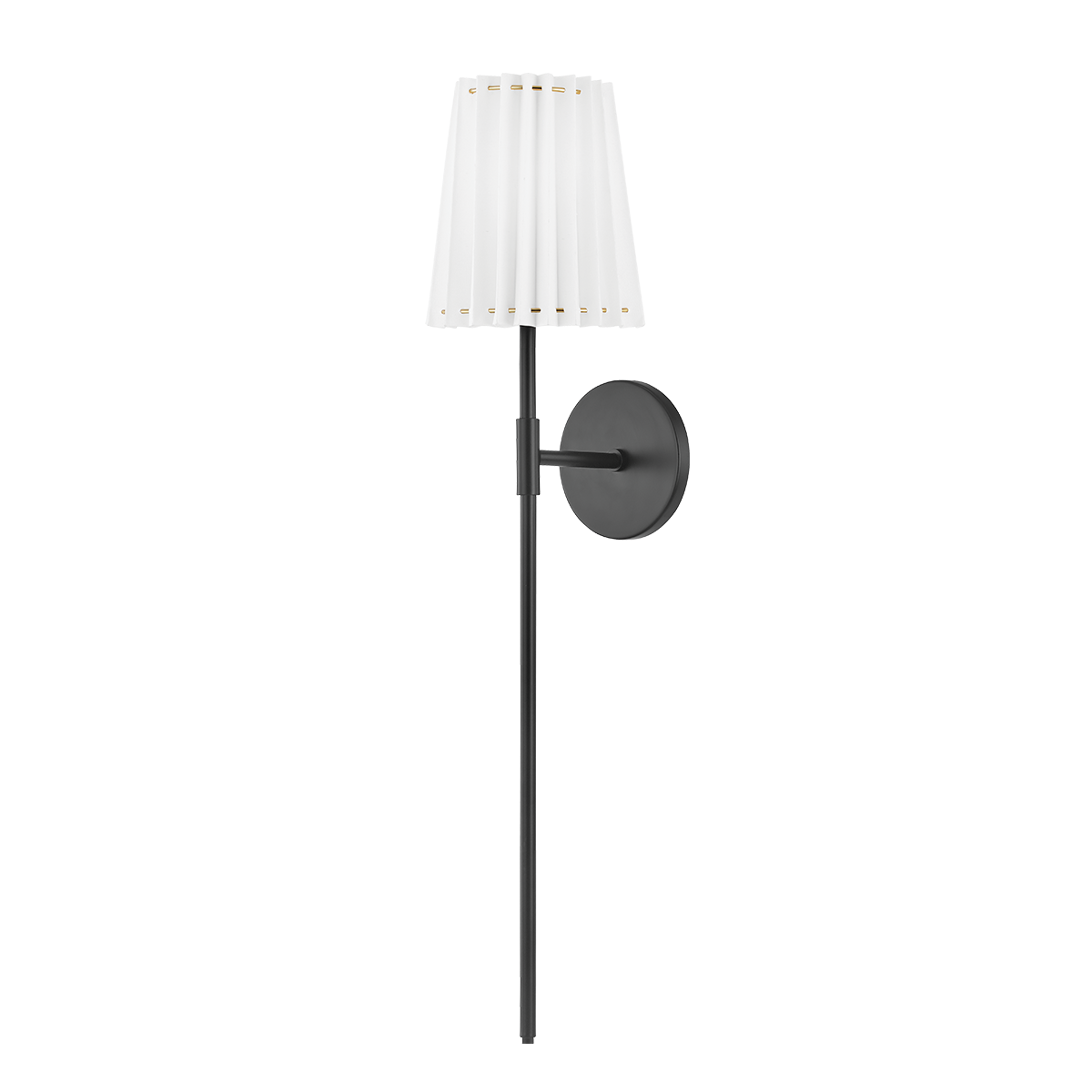 Demi 1Lt Wall Sconce -  Aged Brass/Black