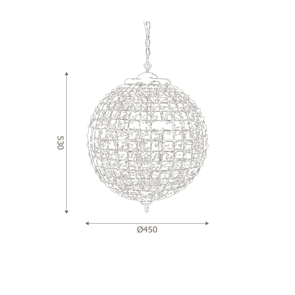 Ballon Crystal Ceiling Light In Various Sizes & Finishes