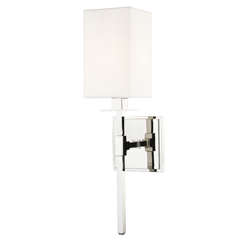 Taunton 1Lt Wall Sconce- Aged Brass/ Polished Nickel