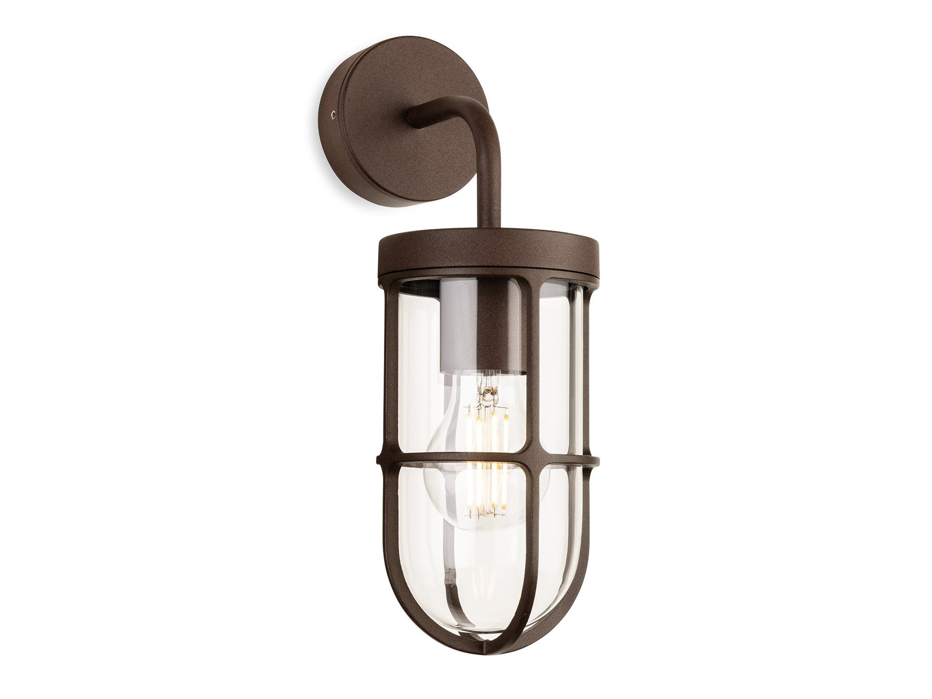 Bowen Wall Light- Black/ Rustic Brown Finishes