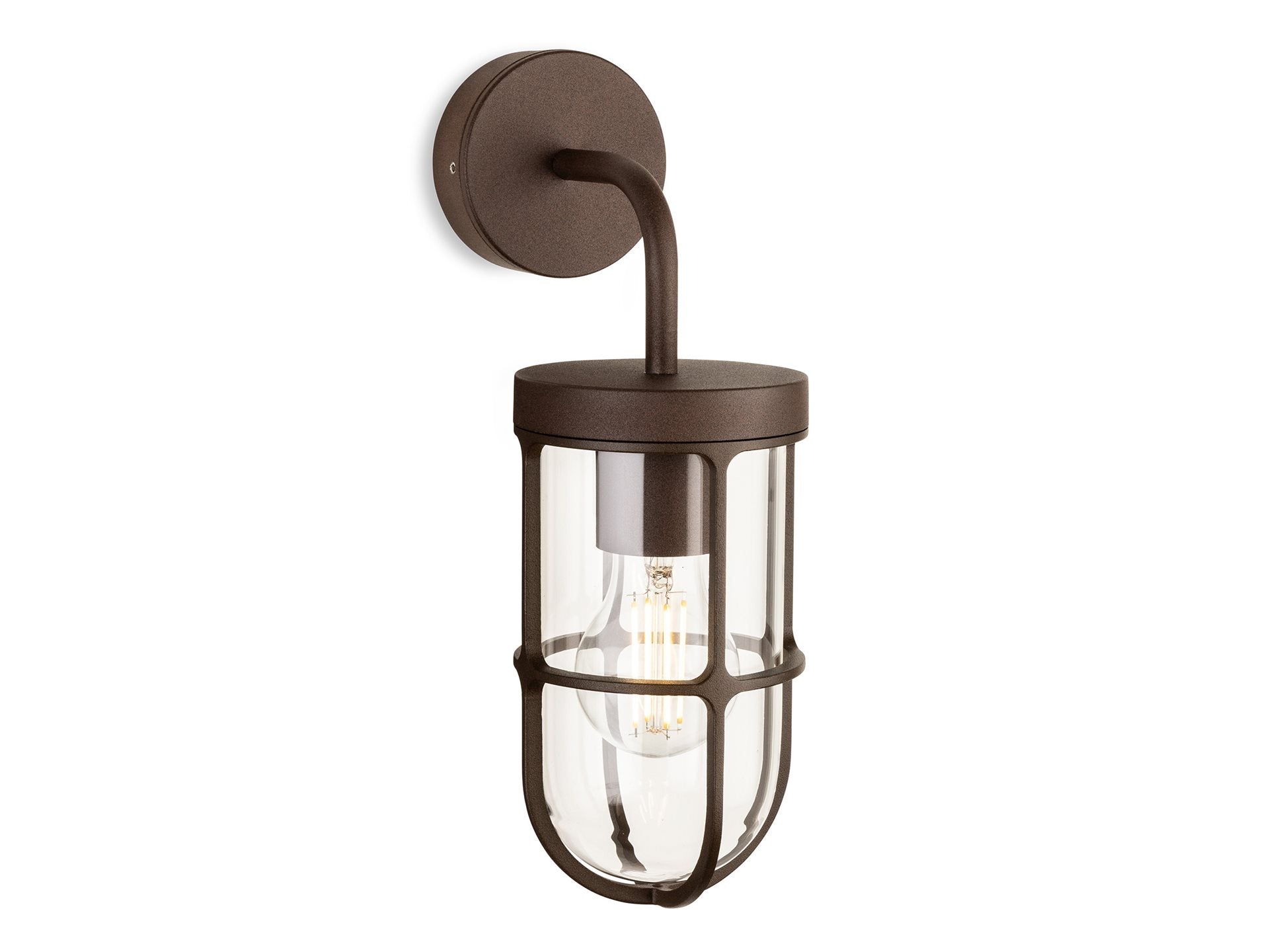 Bowen Wall Light- Black/ Rustic Brown Finishes
