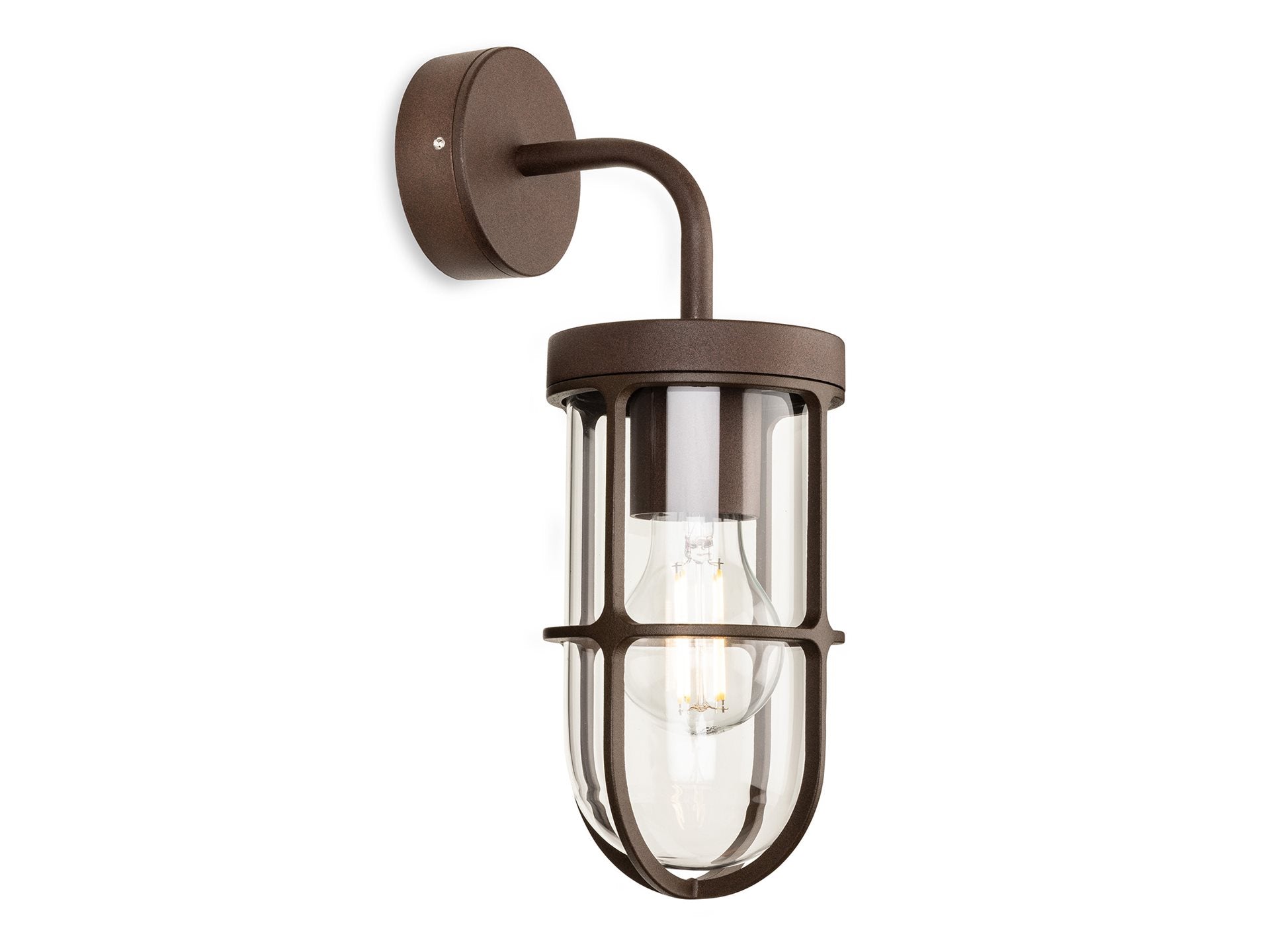 Bowen Wall Light- Black/ Rustic Brown Finishes