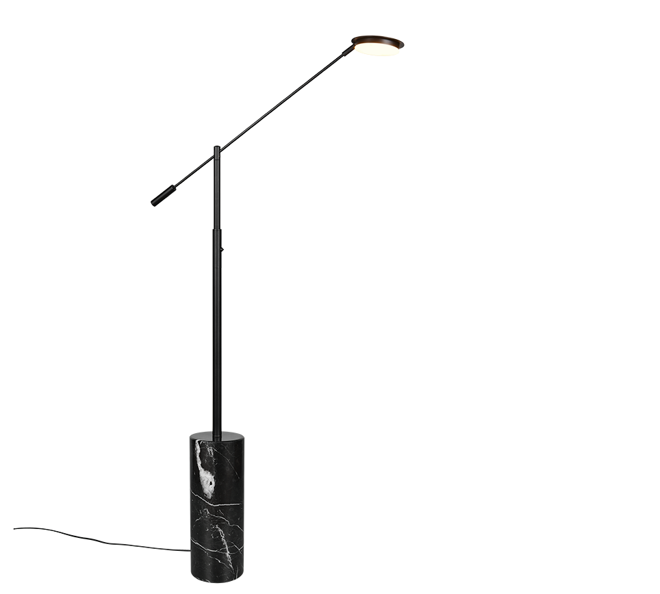 Fiore Floor lamp- Black/ Nickel Finishes