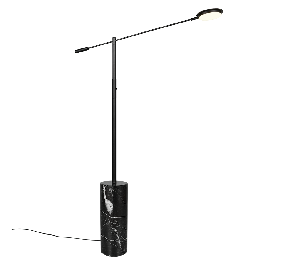 Fiore Floor lamp- Black/ Nickel Finishes