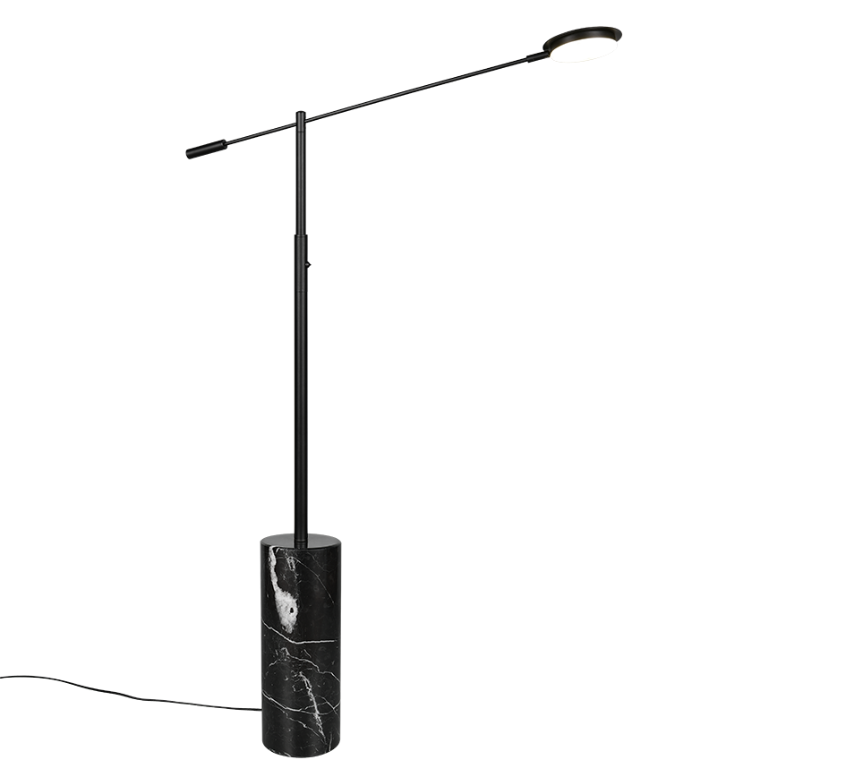 Fiore Floor lamp- Black/ Nickel Finishes