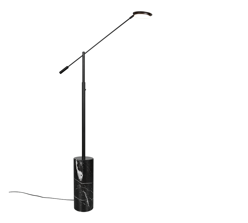 Fiore Floor lamp- Black/ Nickel Finishes