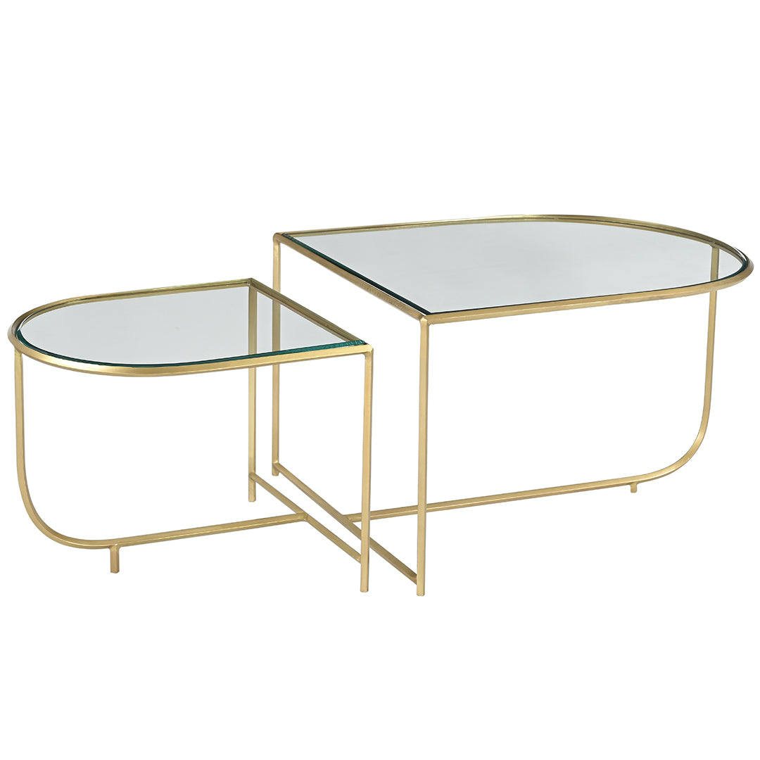 Larga Set of 2 Tables - Brass