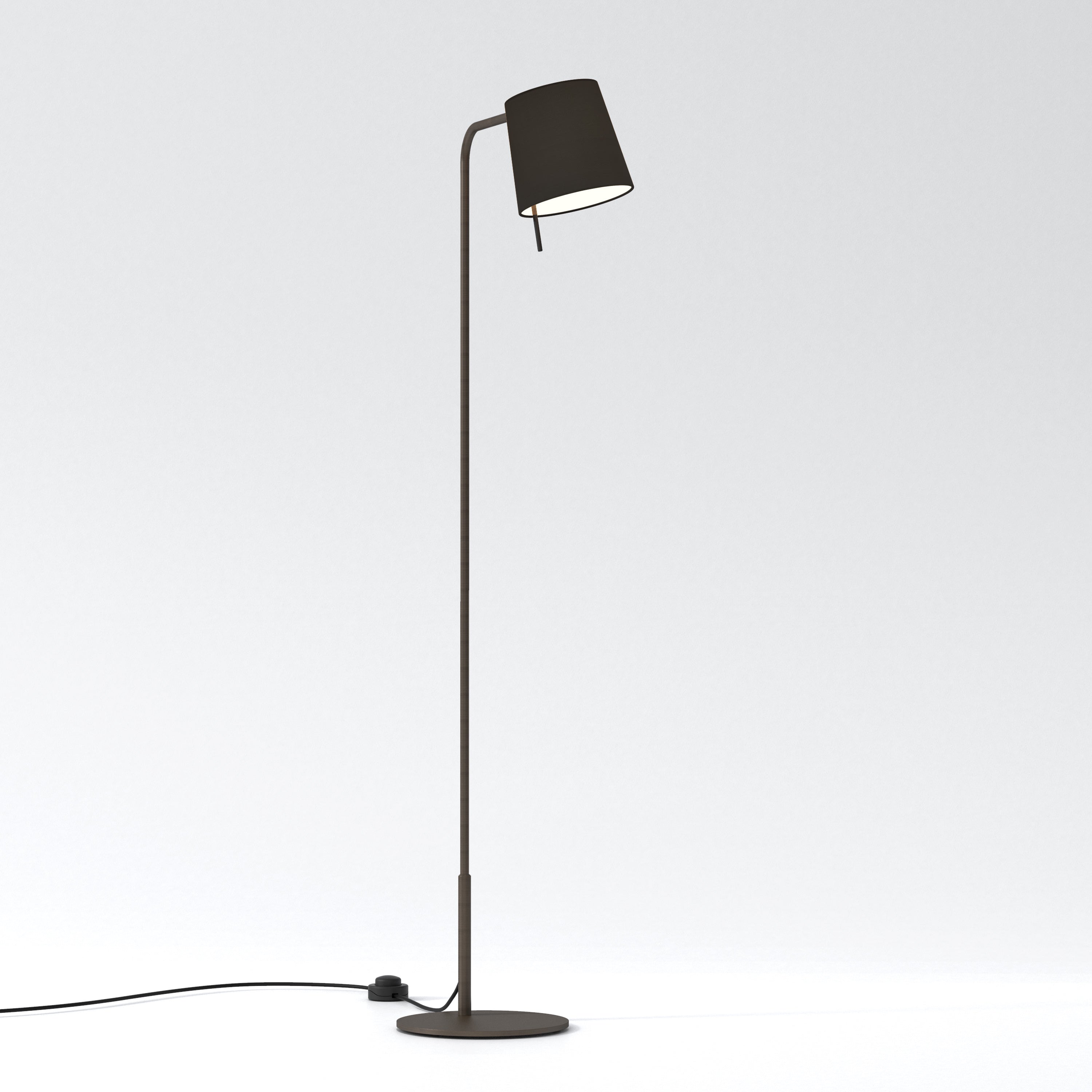 Mitsu Floor Lamp- Matt Nickel/ Bronze