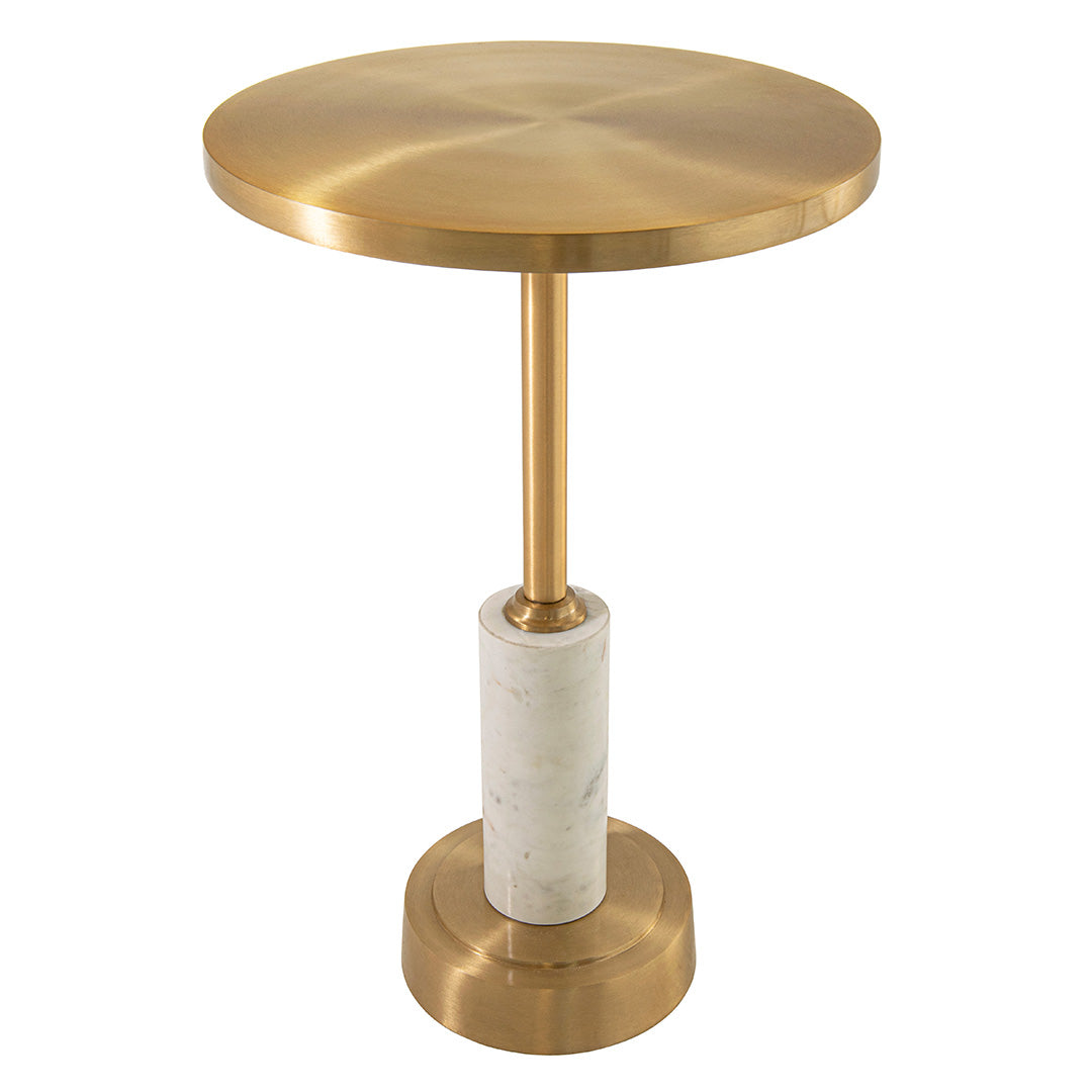 Erdre Side Table - Brass & Marble