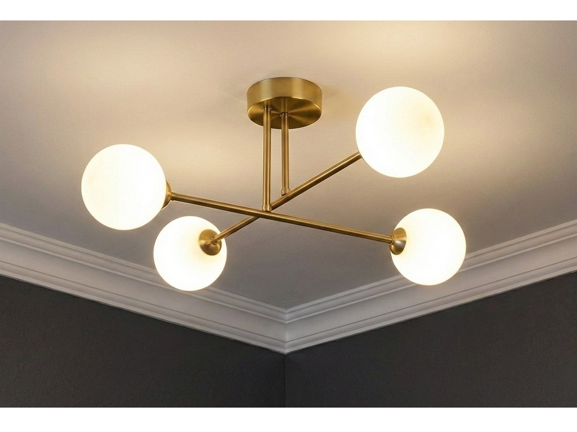 Lando 4lt/ 6lt Flush Ceiling Fitting- Brass/ Chrome