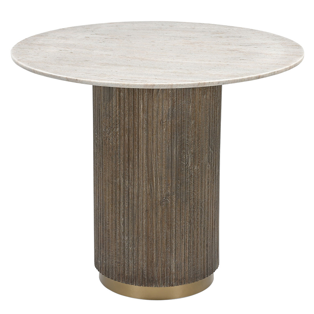 Maigue Dining Table - Brass & Marble