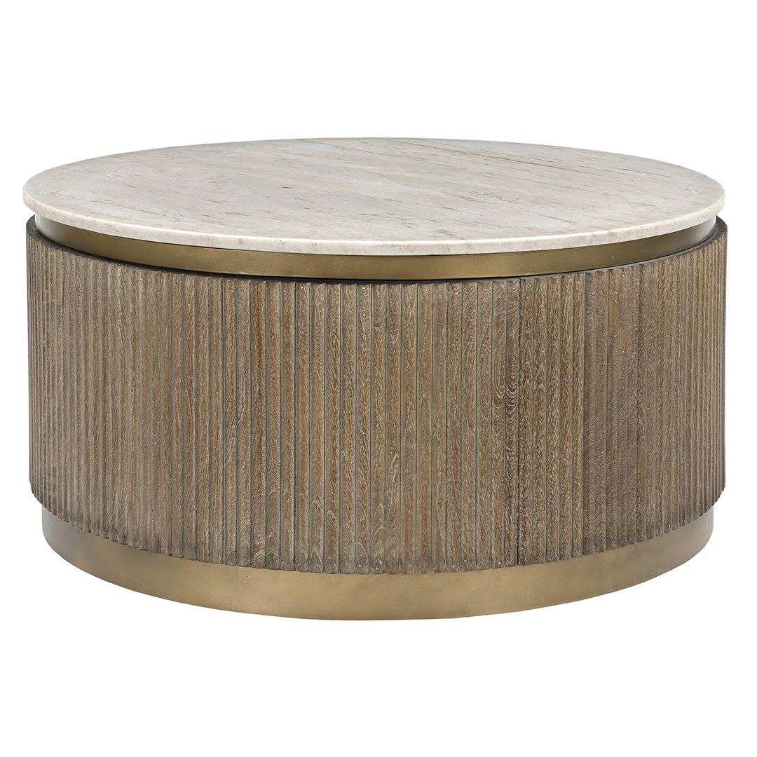 Maigue Coffee Table - Brass & Marble