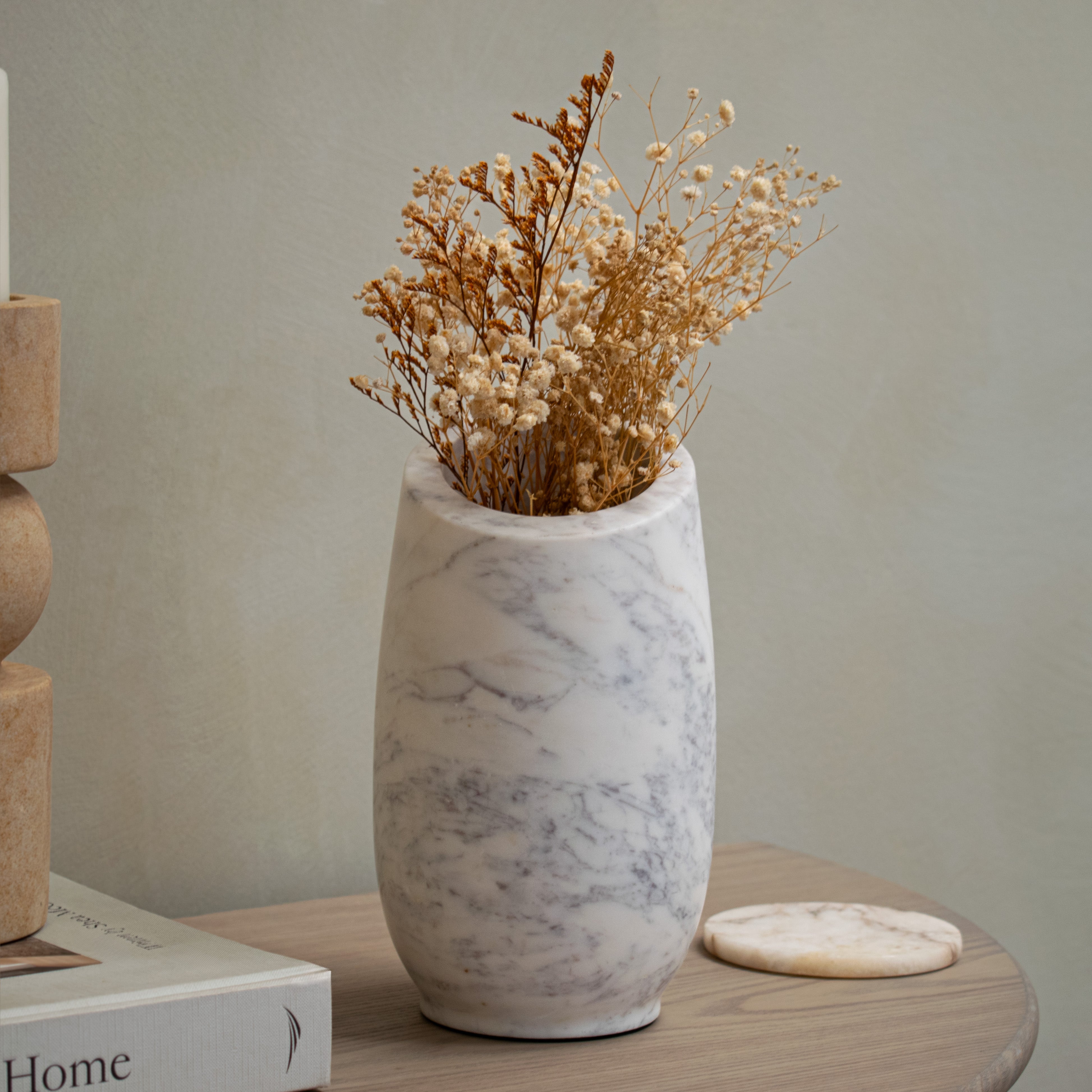 Arlet Vase - White/Black Marble