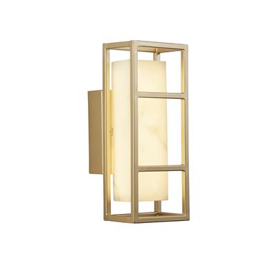 Mirage LED Wall Light, Matt Gold & Marbleised Resin- Small/ Large