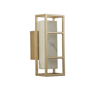 Mirage LED Wall Light, Matt Gold & Marbleised Resin- Small/ Large