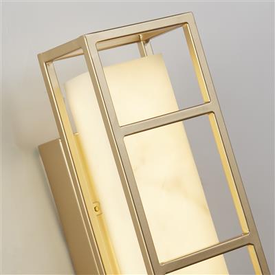 Mirage LED Wall Light, Matt Gold & Marbleised Resin- Small/ Large