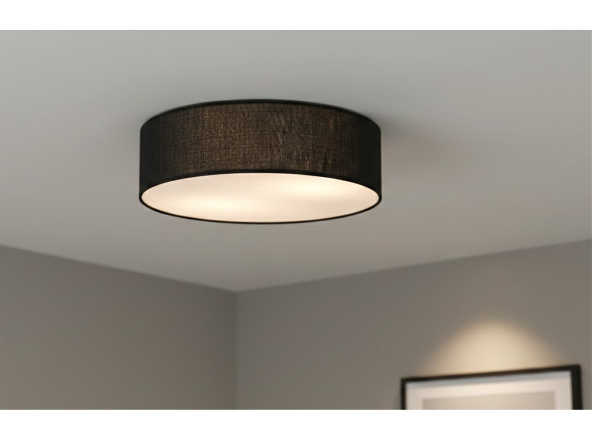 Camden Flush Ceiling Light- Black/ Cream/ Oyster Finishes