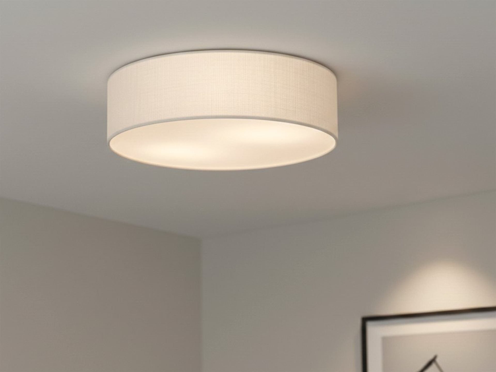 Camden Flush Ceiling Light- Black/ Cream/ Oyster Finishes