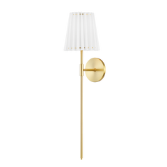 Demi 1Lt Wall Sconce -  Aged Brass/Black