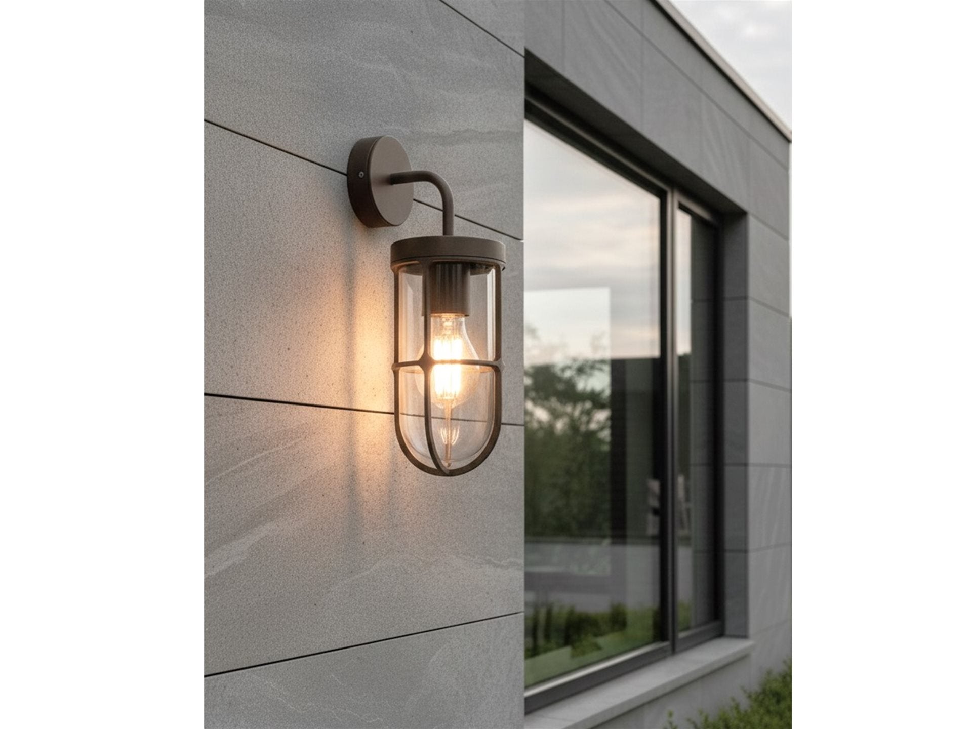 Bowen Wall Light- Black/ Rustic Brown Finishes