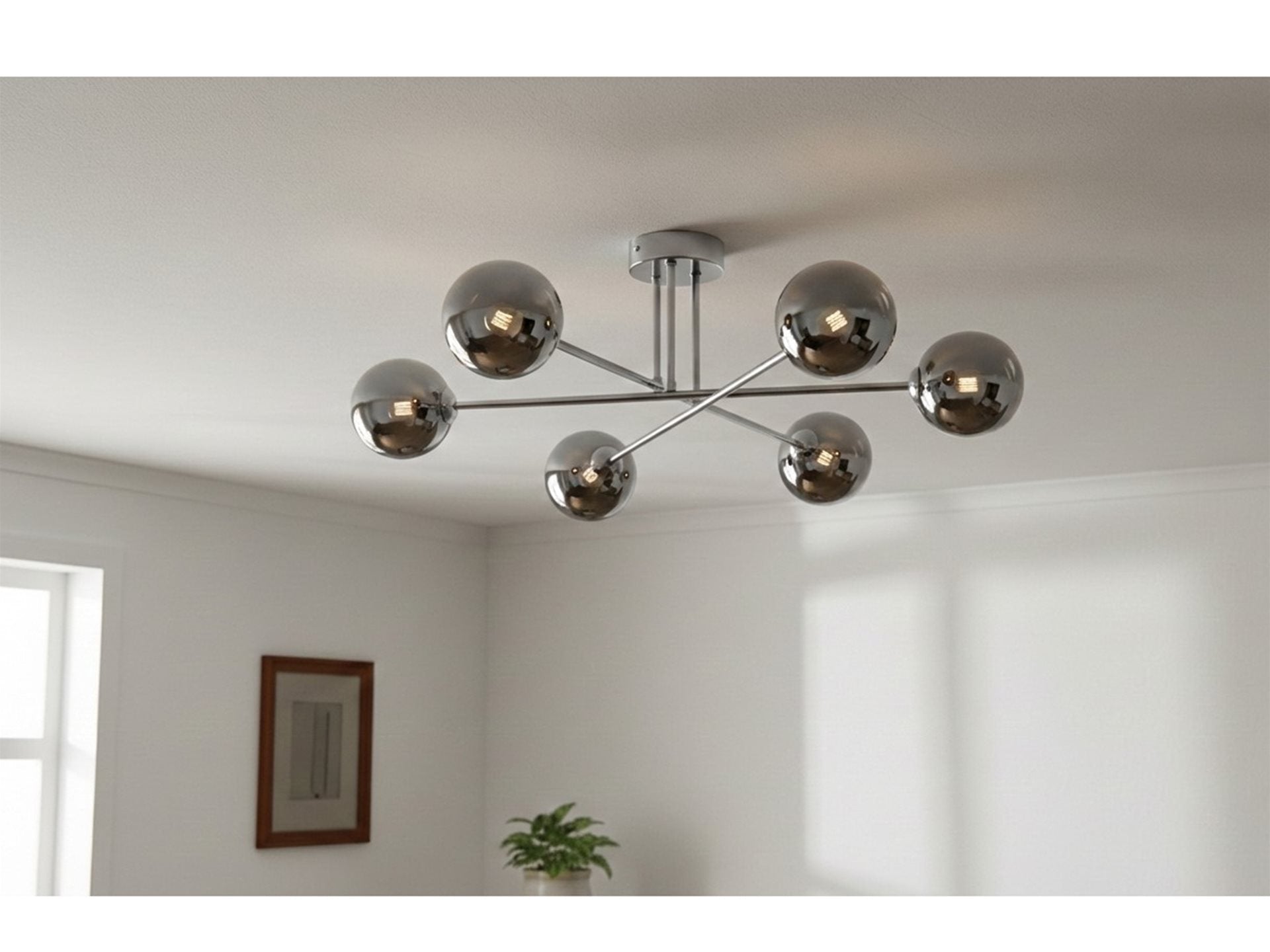 Lando 4lt/ 6lt Flush Ceiling Fitting- Brass/ Chrome