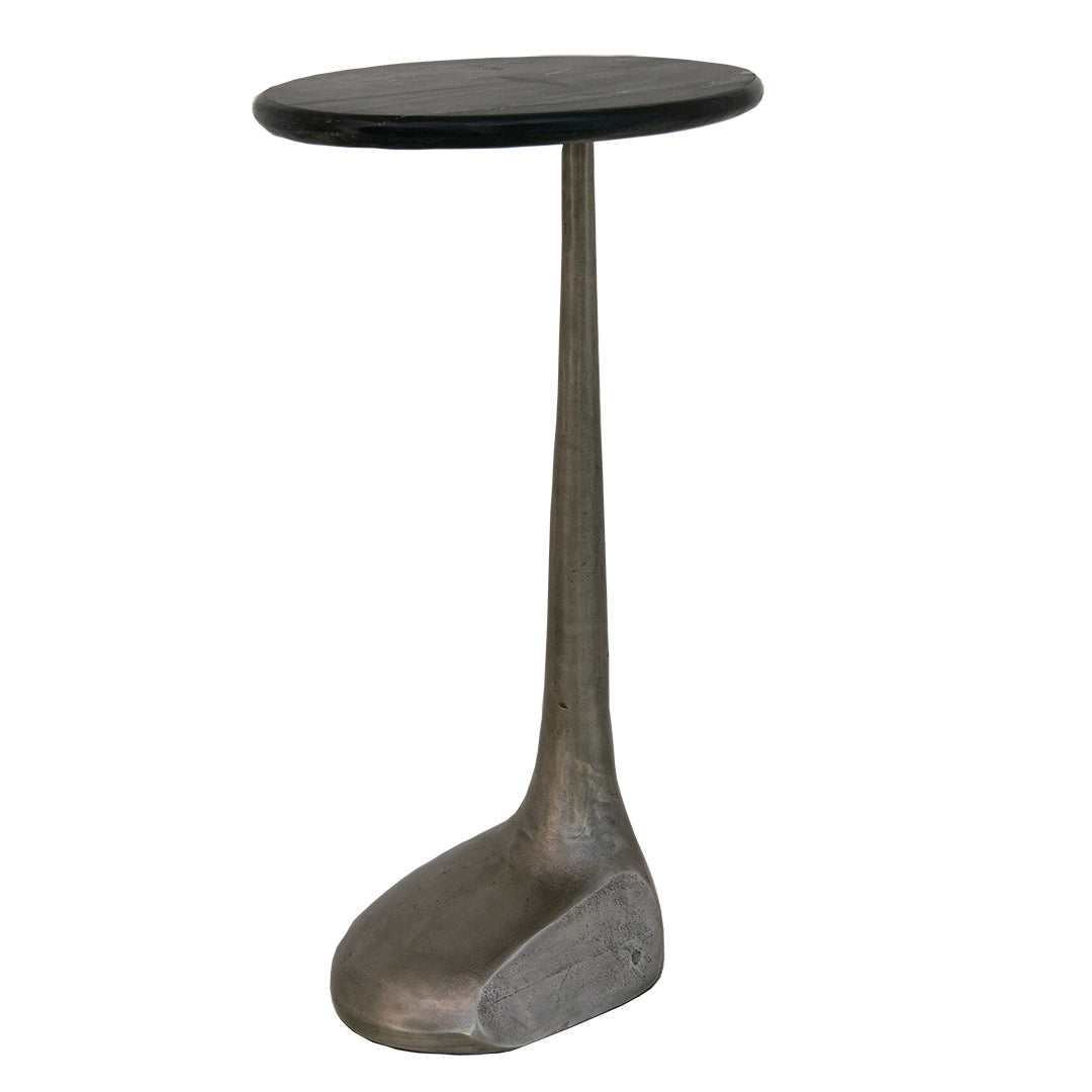 Elwood Table - Nickel & Marble