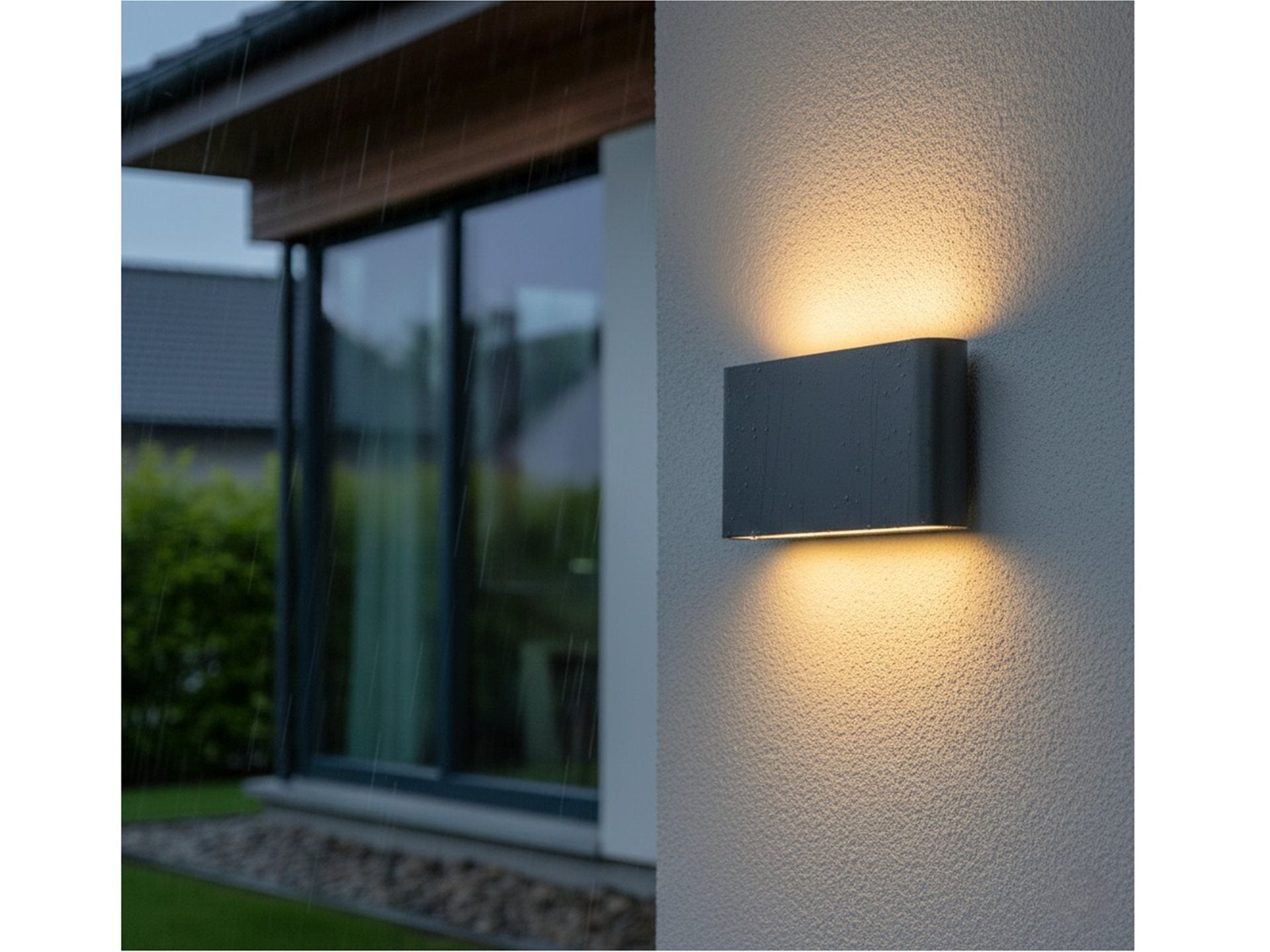 Algarve LED Wall Light- White/ Graphite