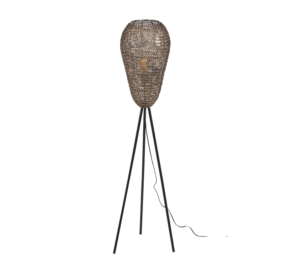 Ziva Modern Floor Lamp - Old Brass
