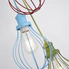 Novelty 3Lt Pendant - Multi-Coloured Metal