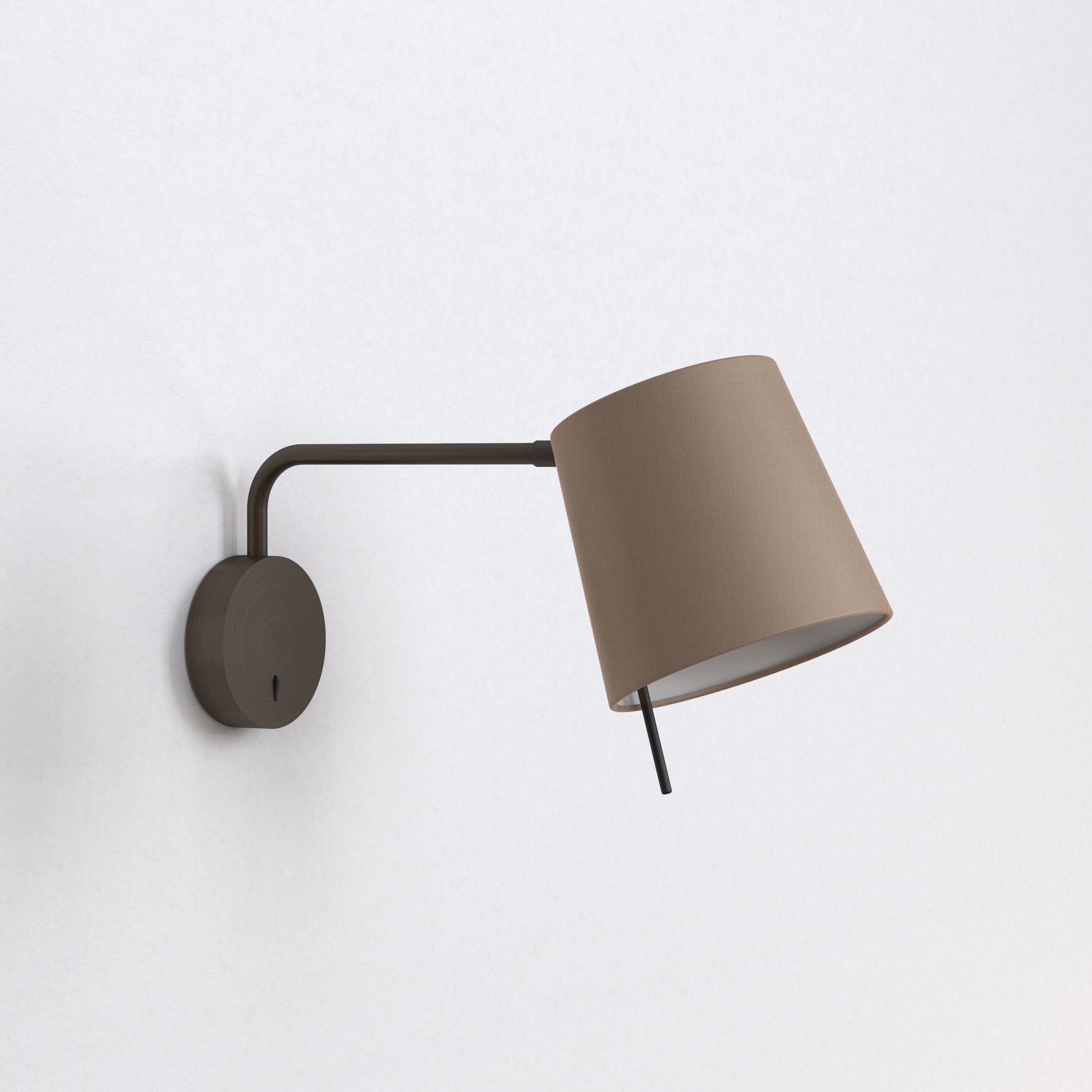 Mitsu Swing Arm Wall Light- Matt Nickel/Bronze