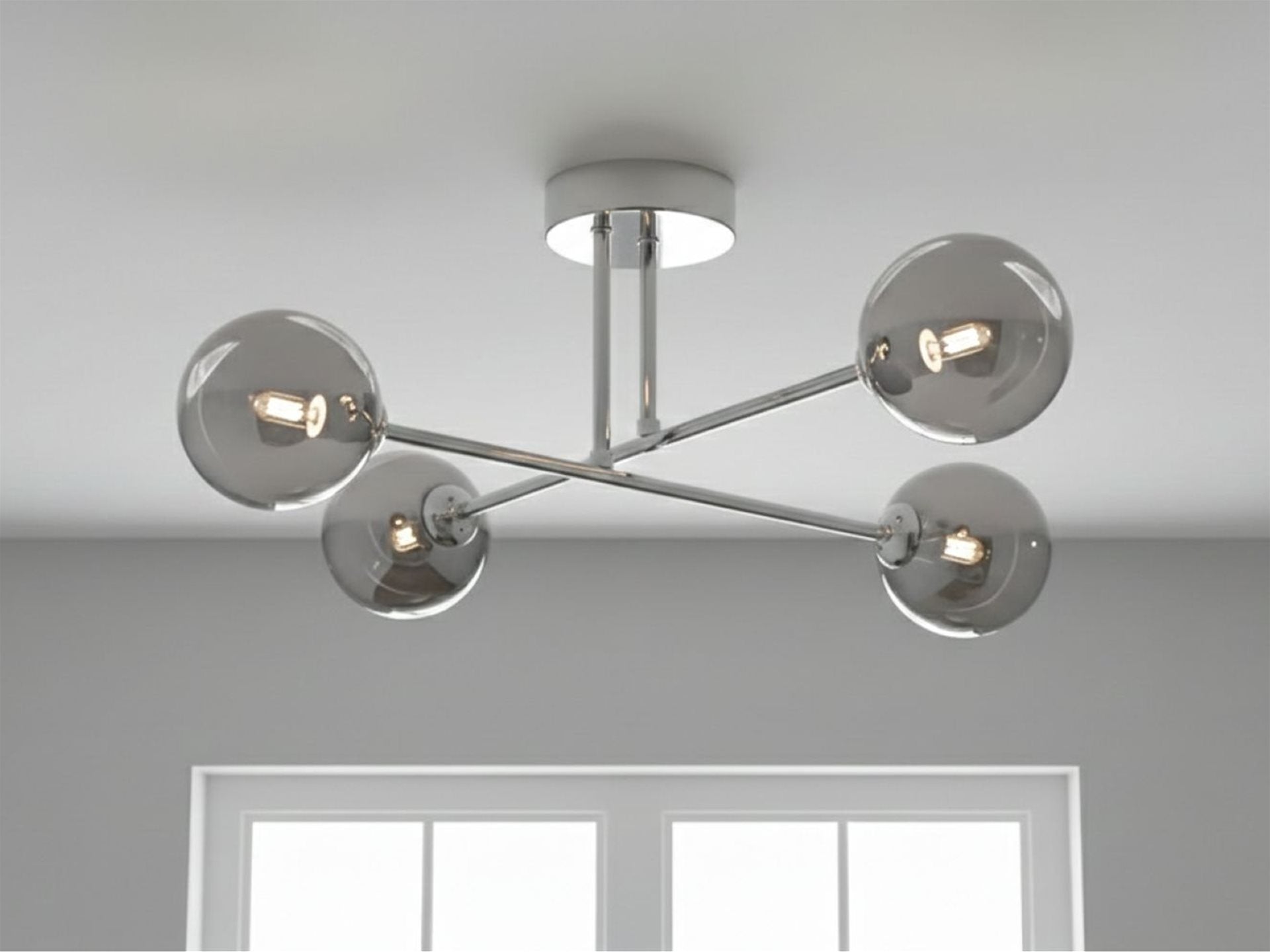 Lando 4lt/ 6lt Flush Ceiling Fitting- Brass/ Chrome