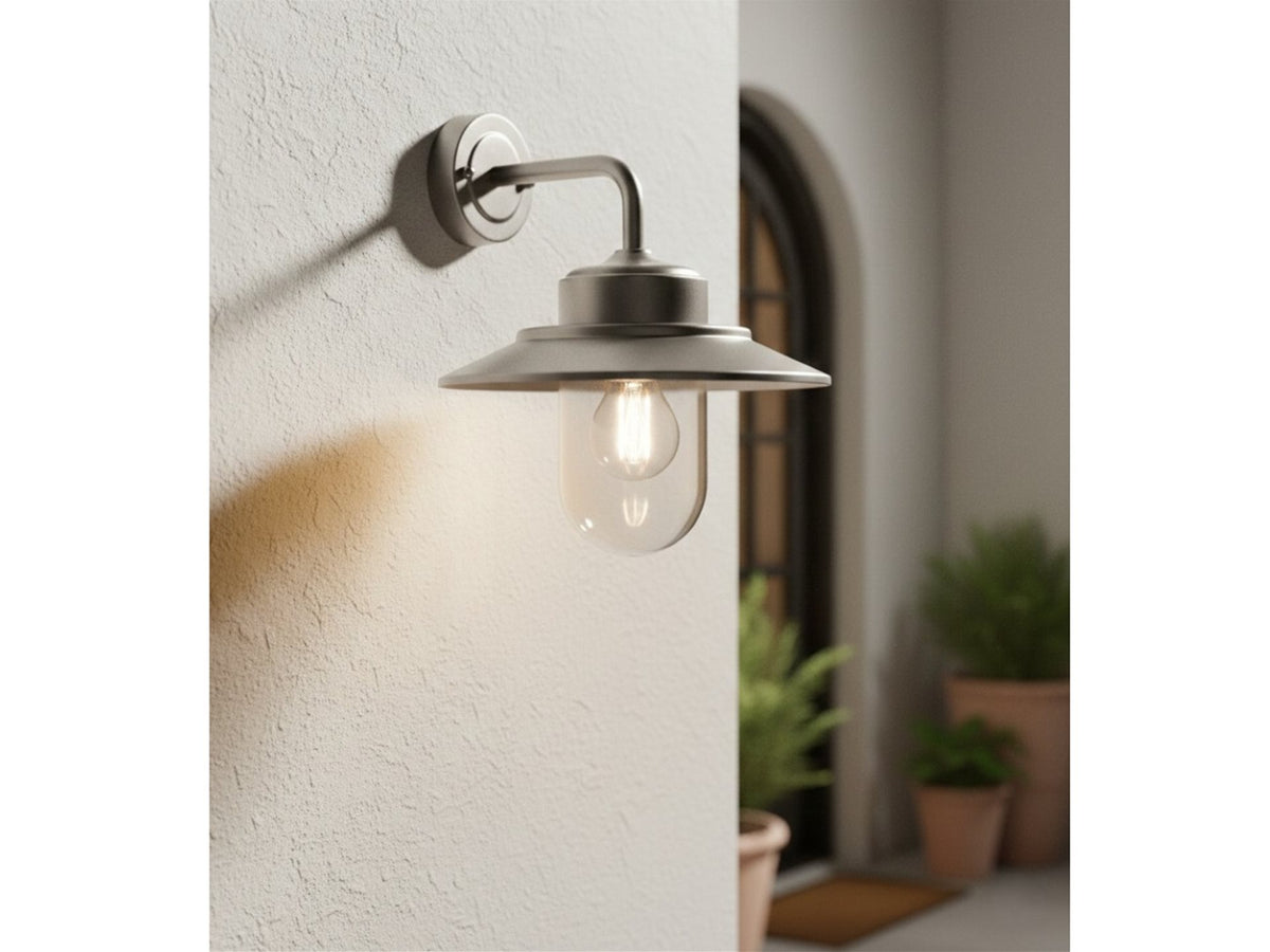Naples Wall Light- Black/ Stainless Steel