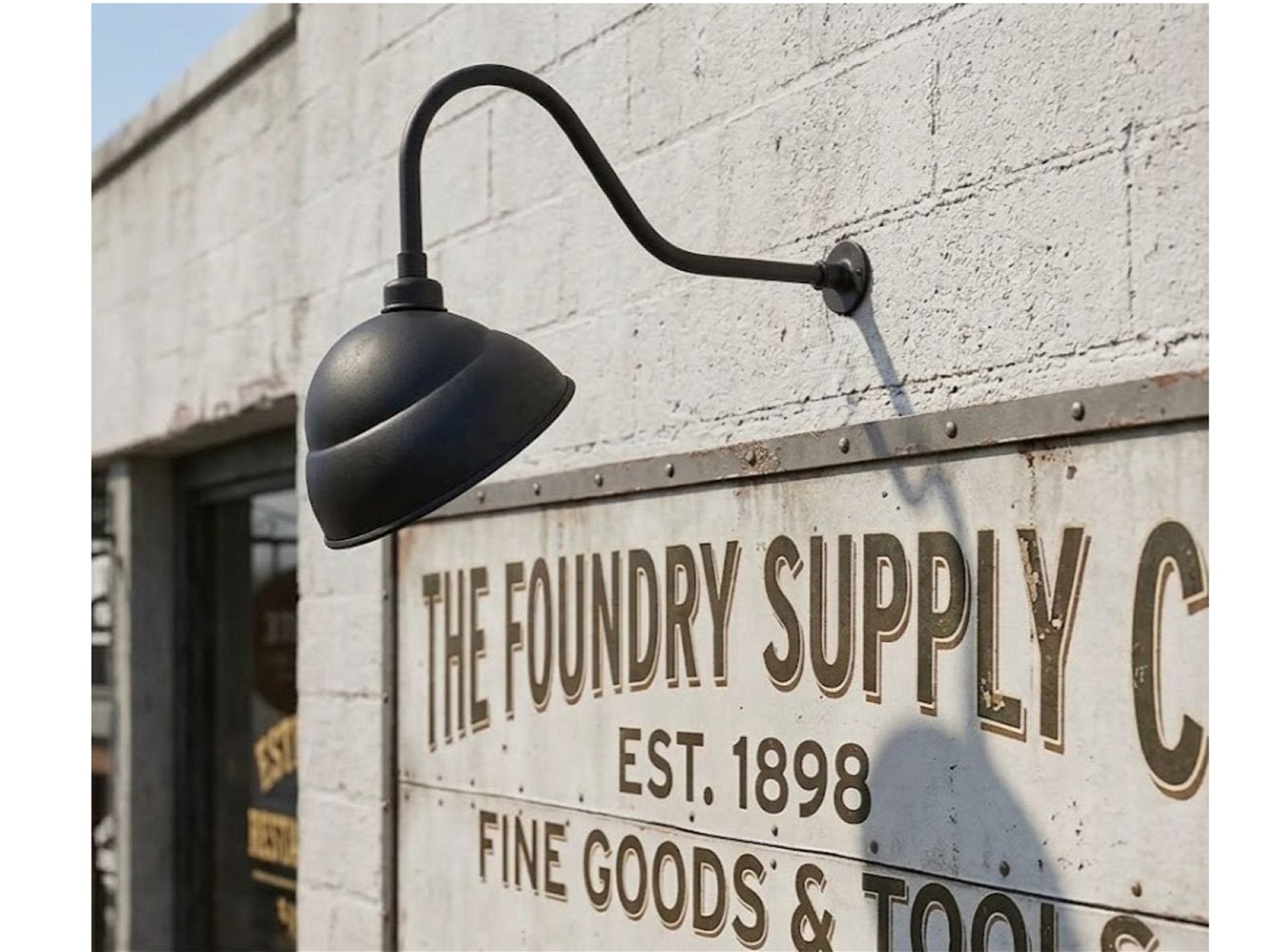 Swan Neck Sign Light- Brass/ Black Finishes