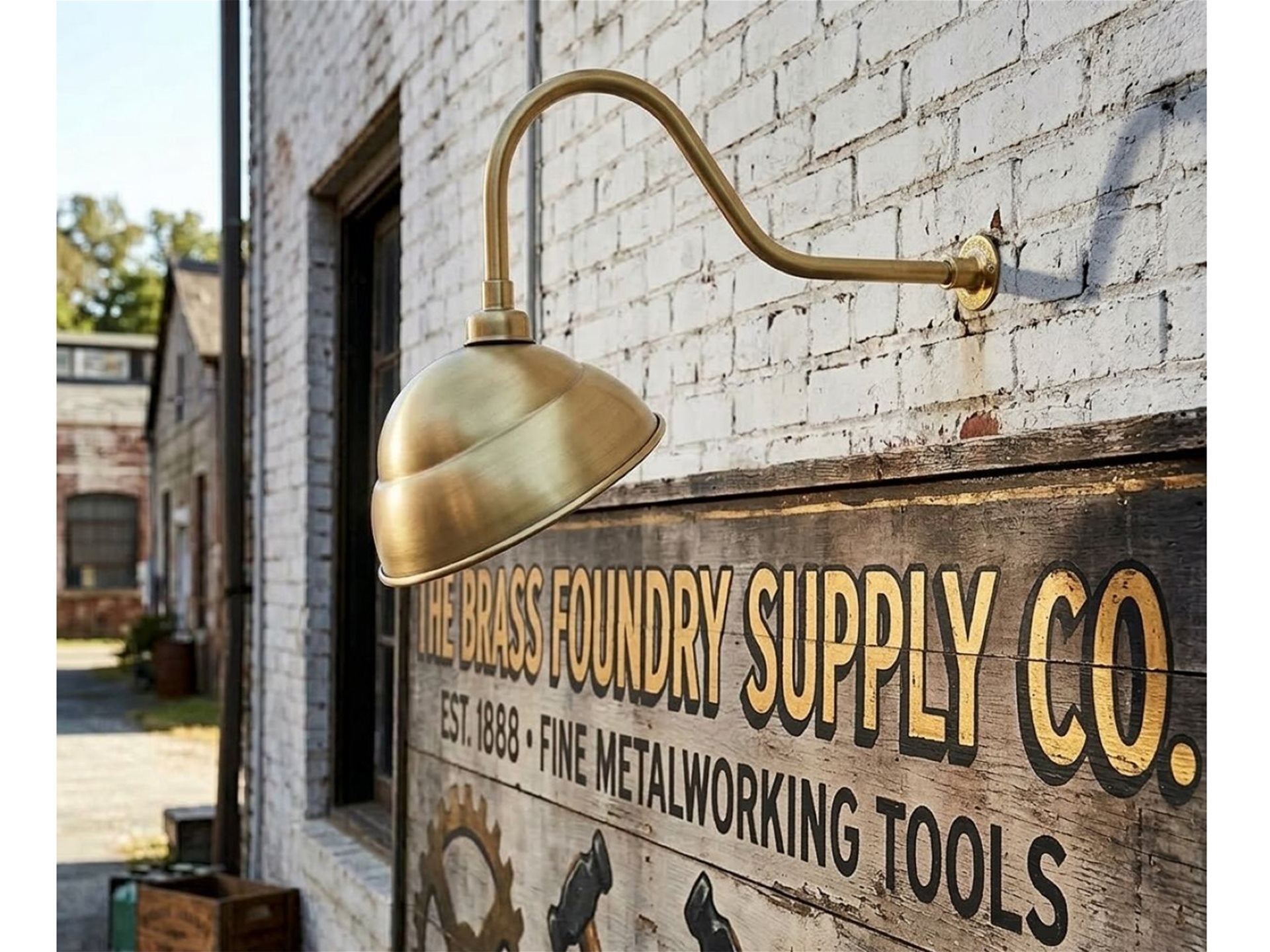 Swan Neck Sign Light- Brass/ Black Finishes