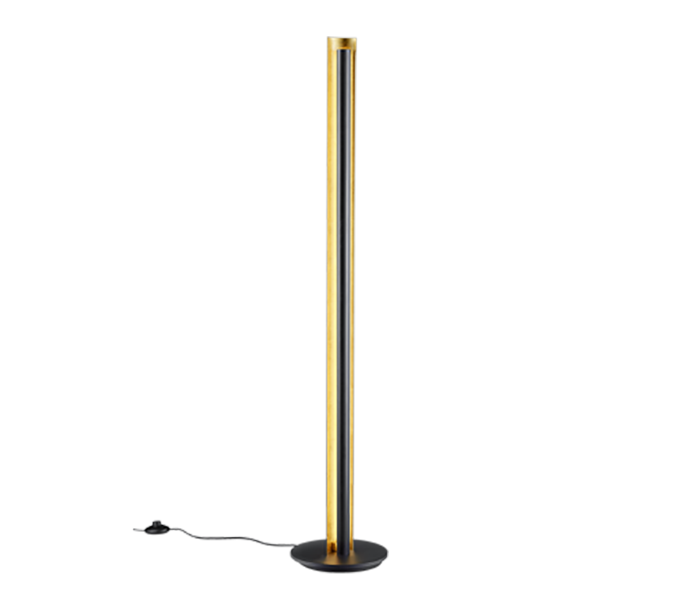 Texel Modern LED Floor Lamp - Black & Gold
