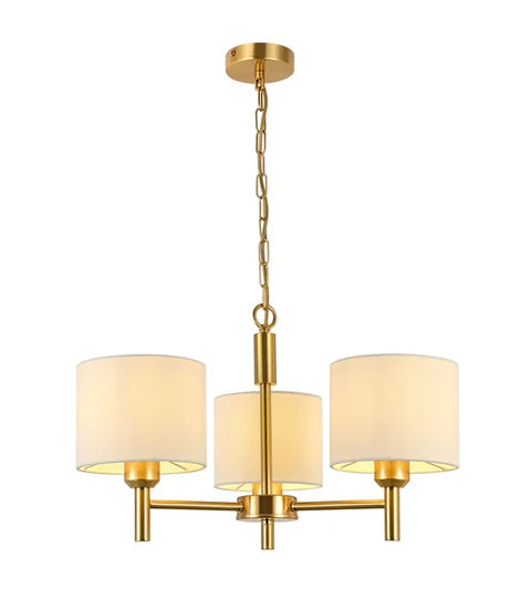 Charlie 3lt/5lt Chandelier- Gold Finish