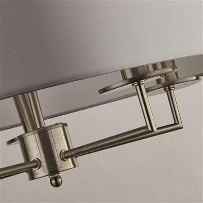 Knightsbridge 5Lt Pendant- Antique Brass  & Satin Silver