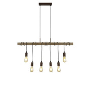 Barn 6Lt Kitchen Light - Black Metal & Wood