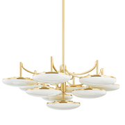 Bregman LED Chandelier - Aged Brass