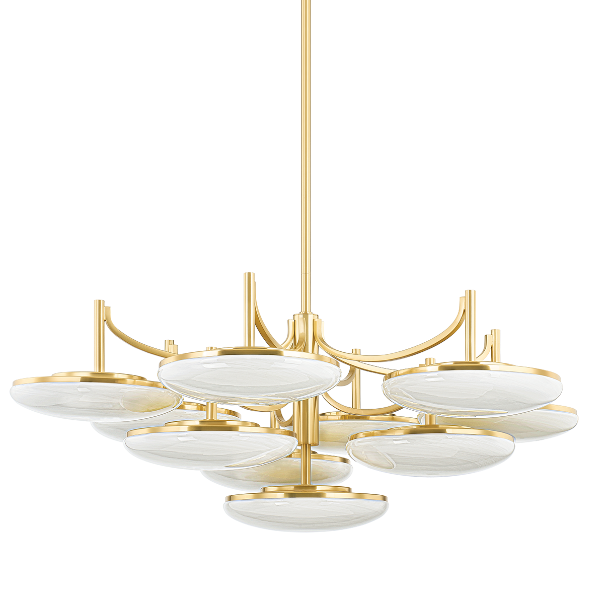 Bregman LED Chandelier - Aged Brass