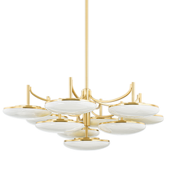 Bregman LED Chandelier - Aged Brass