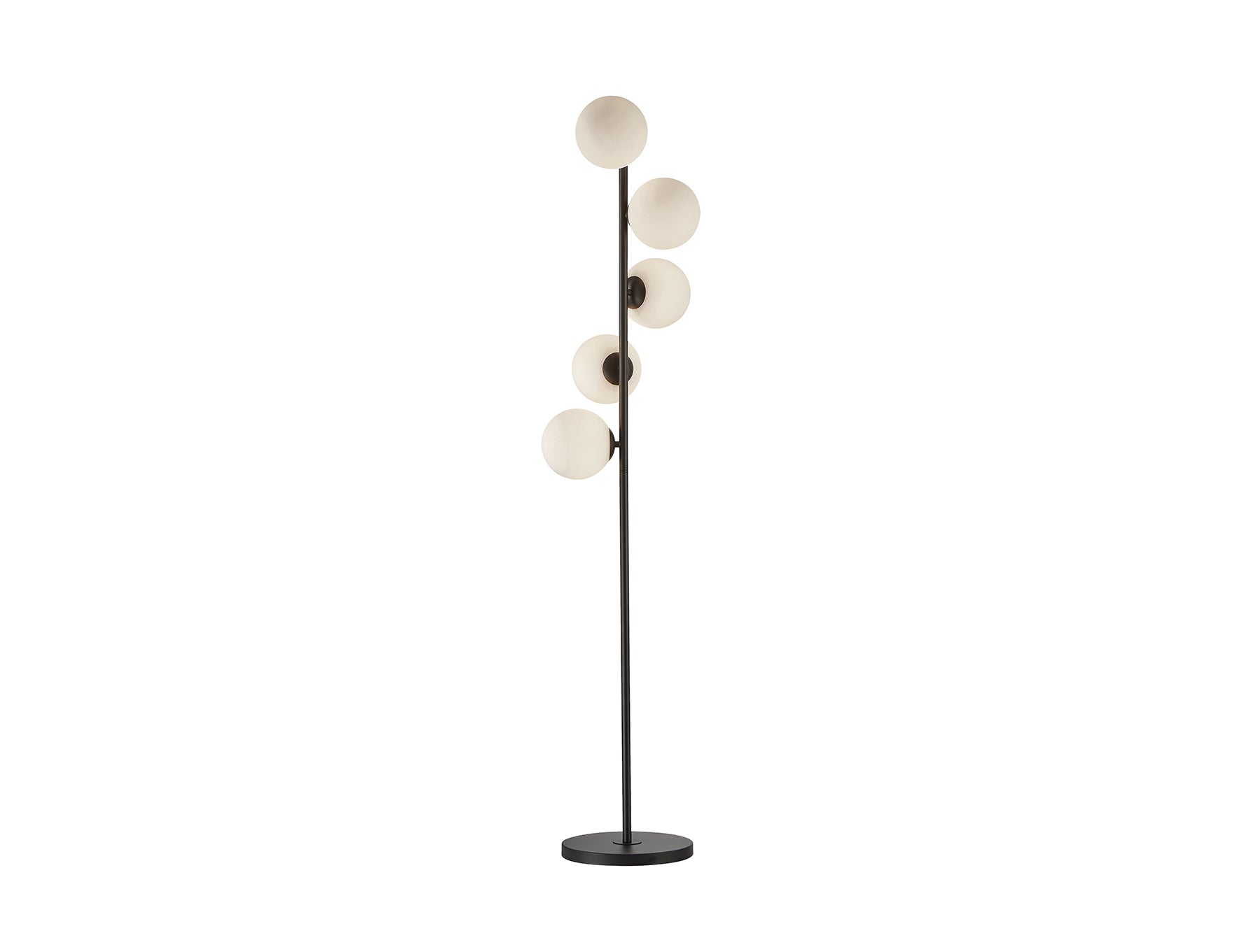 Inoa Floor Lamp- Black-Smoke-Amber/ Black-Opal Finishes